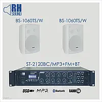 RH SOUND ST-2120BC/MP3+FM+BT + 2x BS-1060TS/W - nagłośnienie naścienne