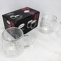 Кружки с двойными стенками Con Brio CB-8825-2 250мл 2шт Чайные чашки с двойным дном