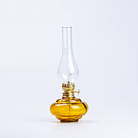 Керосиновая лампа светильник из стекла маленькая Желтый