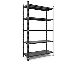 Стелаж Атлант на 5 полиць метал фарбований антрацит 2000х900х300 мм (Меткас-ТМ)