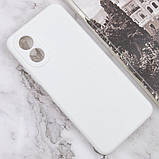 Силіконовий чохол Candy Full Camera для Oppo A58 4G Білий / White, фото 2