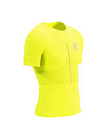 Спортивная компрессионная бесшовная мужская футболка Compressport Racing SS Tshirt M, Safe Yellow
