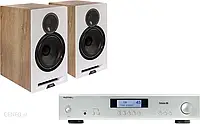 Домашній кінотеатр Rotel A11 Tribute Srebrny + ELAC Debut Reference B6 Biały/Drewno