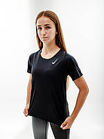 Женская Футболка Nike W NK FAST DF SS TOP Черный XS (7dDD5927-010 XS)