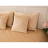 Двостороння декоративна подушка “velour” beige ромб 40х40 см Руно, фото 4