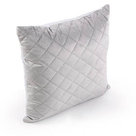 Двостороння декоративна подушка “velour” grey ромб 40х40 см Руно