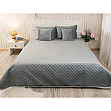 Двостороння декоративна подушка “velour” dark grey ромб 40х40 см Руно, фото 6
