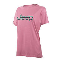 Женская Футболка JEEP T-SHIRT OVERSIZE Striped Print Turn Фиолетовый S (O102611-P490 S)