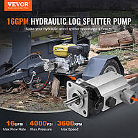 VEVOR Гидравлический насос для раскалывания бревен 16 GPM 2-ступенчатый 4000 PSI насос для раскалывания бревен