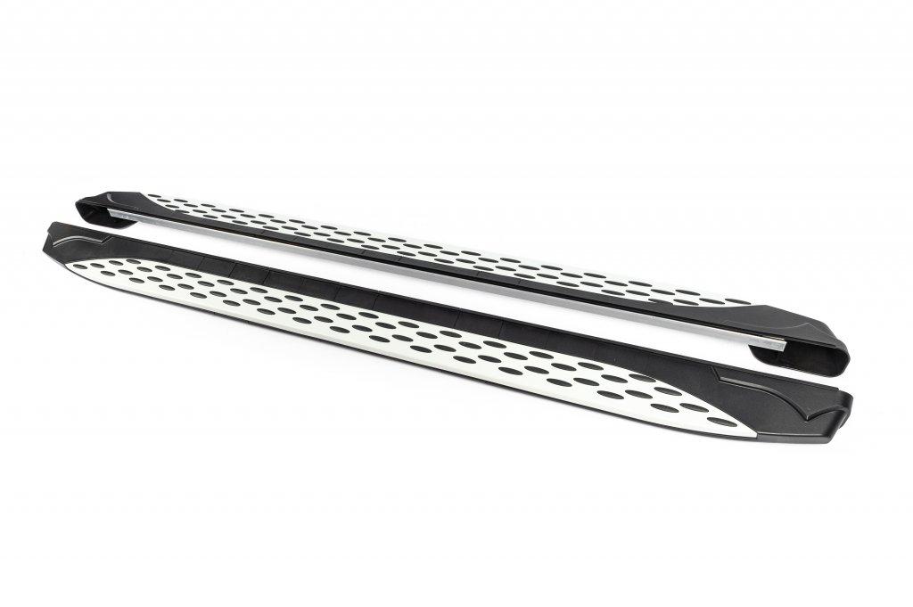 Бокові пороги Shining V1 (2 шт., Алюміній) для Jeep Cherokee/Liberty 2002-2007 рр