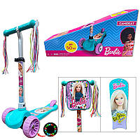 Самокат детский 3-х колёс LS2119 (6 шт) Barbie, PU свет от style & step