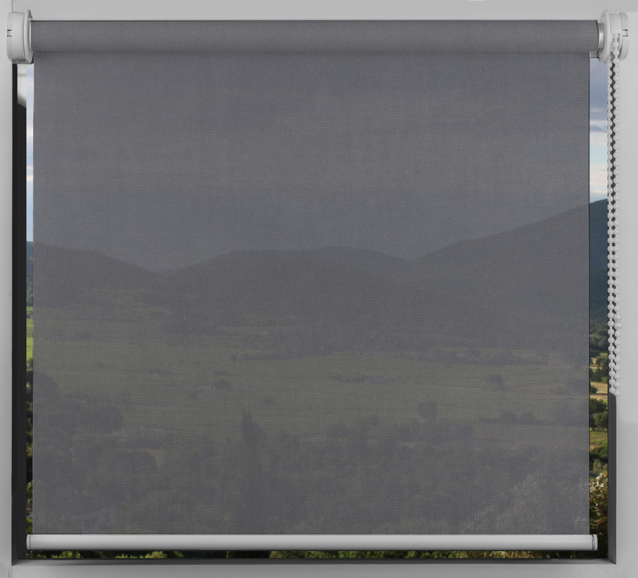 Тканинний ролет напівпрозора тканина Opal, Сталь, фото 1