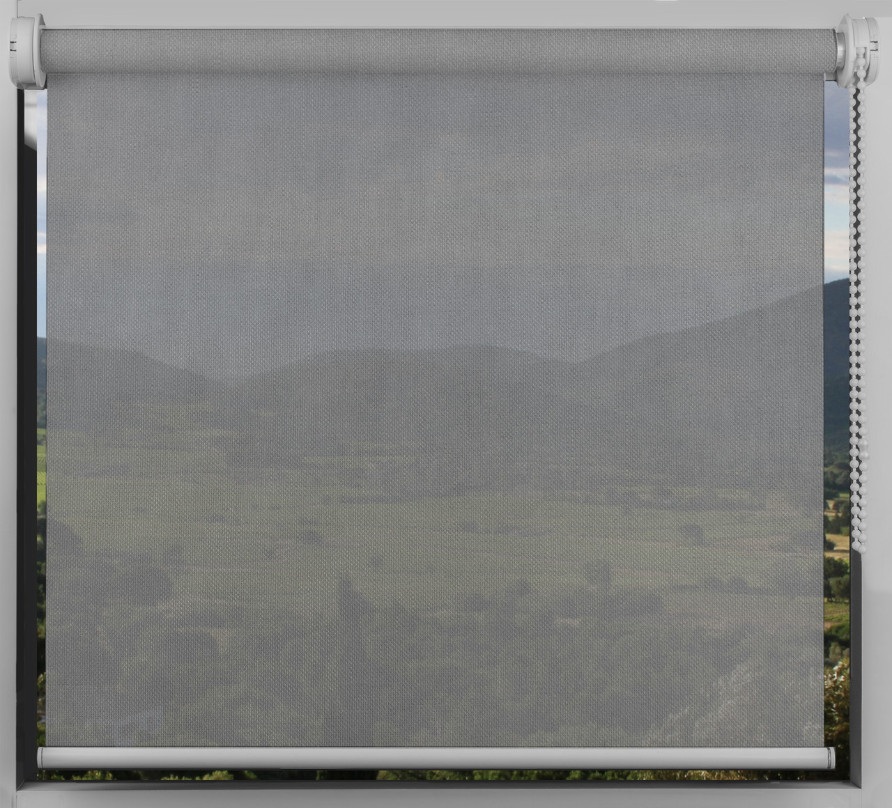 Тканинний ролет напівпрозора тканина Opal, Сірий, фото 1