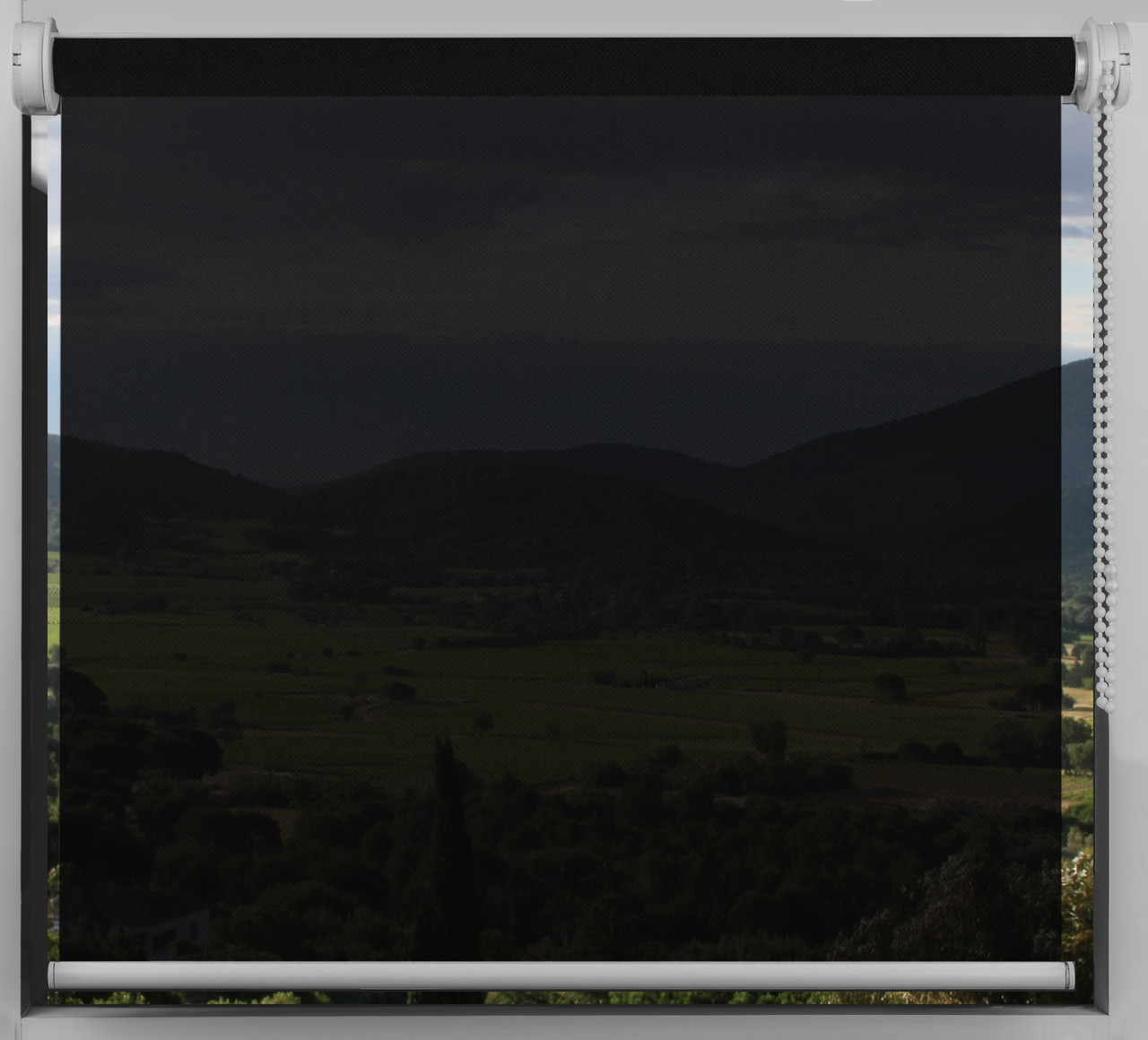 Тканинний ролет напівпрозора тканина Opal, Чорний, фото 1