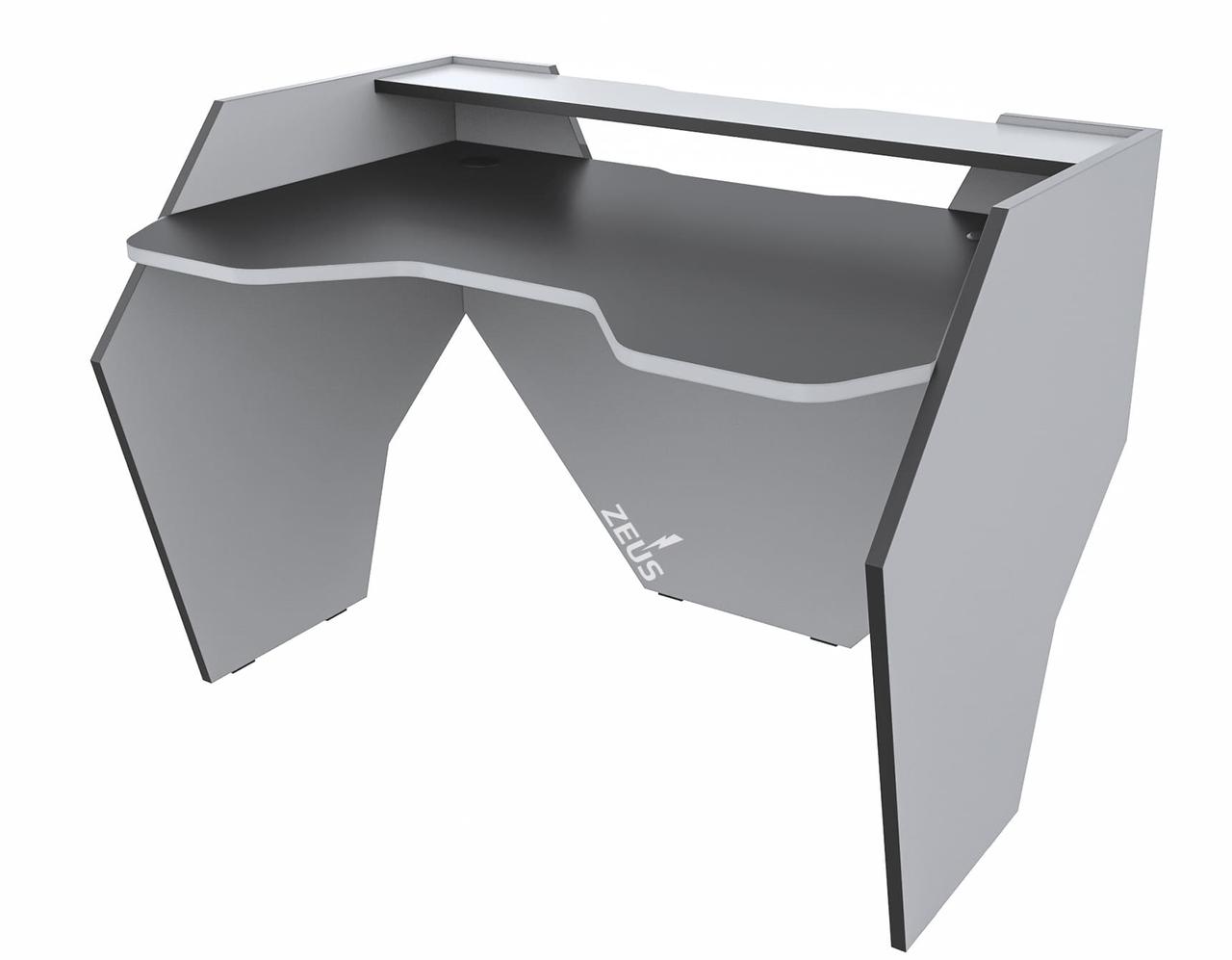 Геймерський стіл "GROM" 120х80х74 см. Біло-Чорний, фото 1