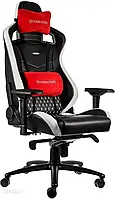 Крісло Noblechairs Epic Real Leather Czarno-Biało-Czerwony (Nblrlepc001)