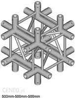 DuraTruss DT 34/3-C61 X-joint element konstrukcji aluminiowej + góra + dół