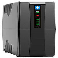 ИБП FrimeCom VP-1000 (V-1000) Black, 1000VA, 500W, 2 розетки, батарея 1 (9Ah), LED индикация