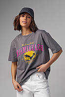 Трикотажная футболка с принтом Miami Beach - серый цвет, L (есть размеры) gr