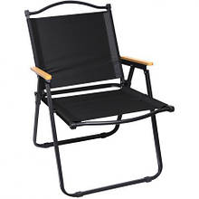 Стілець складний для кемпінгу DC-6005 "Чорний" метал, тканина MZOPT