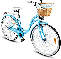 Велосипед Miejski MalTrack Citybike Dreamer 1s Light Blue 28" + Koszyk