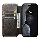 Чохол-книжка Suteni Magsafe Leather Case для Apple iPhone 12 Pro Black, фото 2