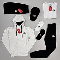 Набір 7в1 the north face кофта-штани-футболка-шорти-кепка-2пари носки