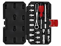 Набір інструментів CR-V Powerfix, комплект оригінальних ключів та головок з тріскачкою 29 одиниць, автоінструмент