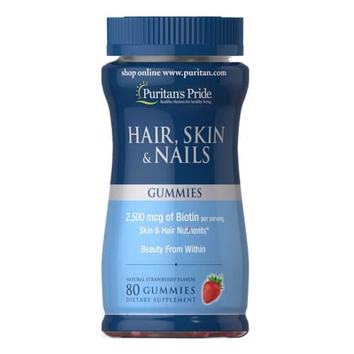 Puritan's Pride Hair Skin Nails 80 gummies 54948 PS - фото 1 - id-p2143657872