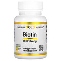 California Gold Nutrition Biotin 10000 mcg 90 Капсул 1927 PS