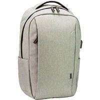 Рюкзак шкільний Optima 17.5" USB Techno чоловічий 0.7 кг 16-25 л Світло-сірий з виділеними елементами