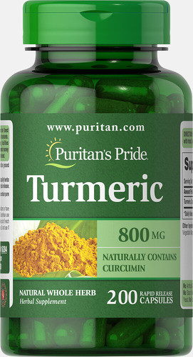 Puritan's Pride Turmeric 800 mg 200 капсул 16284 PS - фото 1 - id-p2143654475