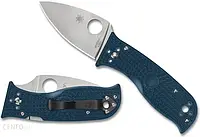 Spyderco Inc. Nóż Składany Lil' Temperance 3 Lightweight Blue Frn Satin Plain K390 By Sal Glesser C69Pbl3K390