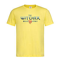 Желтая мужская/унисекс футболка Witcher лого (21-45-3-жовтий)