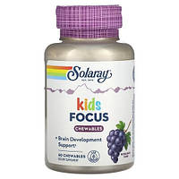 Solaray Kids Focus Chewables 60 жувальних цукерок SOR-08378 PS