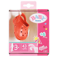 Аксессуар к кукле Zapf Обувь для куклы Baby Born - Cандалии с значками (красные) (831809-4) - Топ Продаж!