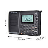 Радіоприймач AM/FM/SW цифровий вседіапазонний, фото 4