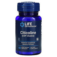 Life Extension Citicoline (CDP-Choline) 60 рослинних капсул LEX-16596 PS