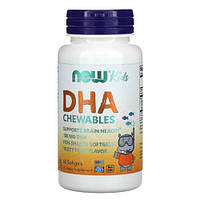 NOW Kid's Chewable DHA 60 рідких капсул 1463 PS