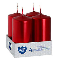 Набір свічок 4 шт. циліндр Червоний металік (sw40/80-230) SW40_80_4_230 PS