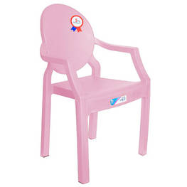 Крісло садове Irak Plastik дитяче бешкетник рожеве (4838)