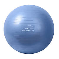 М'яч для фітнесу PowerPlay 4001 із насосом, 65 см, Blue CN10648  PS