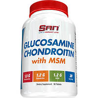 Препарат для суглобів і зв'язок SAN Glucosamine and Chondroitin with MSM, 90 таблеток CN2901  PS