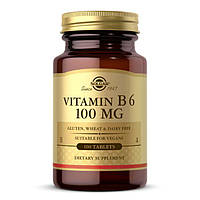 Витамины и минералы Solgar Vitamin B6 100 mg, 100 таблеток CN12439 PS