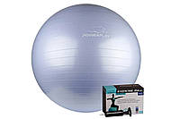 М'яч для фітнесу PowerPlay 4001 із насосом, 75 см, Sky Blue CN10678  PS