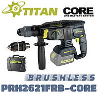 Аккумуляторный перфоратор TITAN PRH2621FRB-CORE Brushless