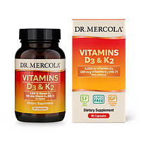Витамины и минералы Dr. Mercola Vitamins D3 & K2 5000 IU, 90 капсул CN7132 PS