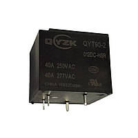 Реле QYT90-2-012DC-HCR 40A (1C) Сoil 12VDC 1.6W, обмотка 12 В