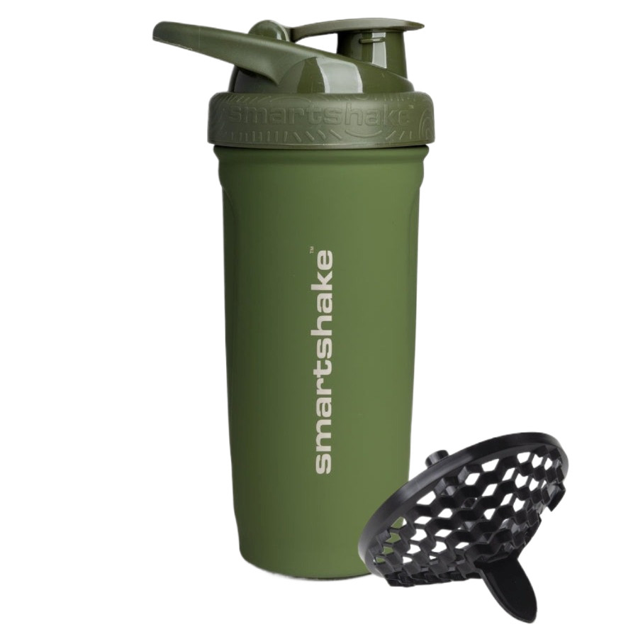 Шейкер спортивный SmartShake металлический Reforce Stainless Steel 30oz/900ml Army Green NST - фото 1 - id-p2142294182