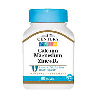 Витамины и минералы 21st Century Calcium Magnesium Zinc + D3, 90 таблеток CN7330 PS